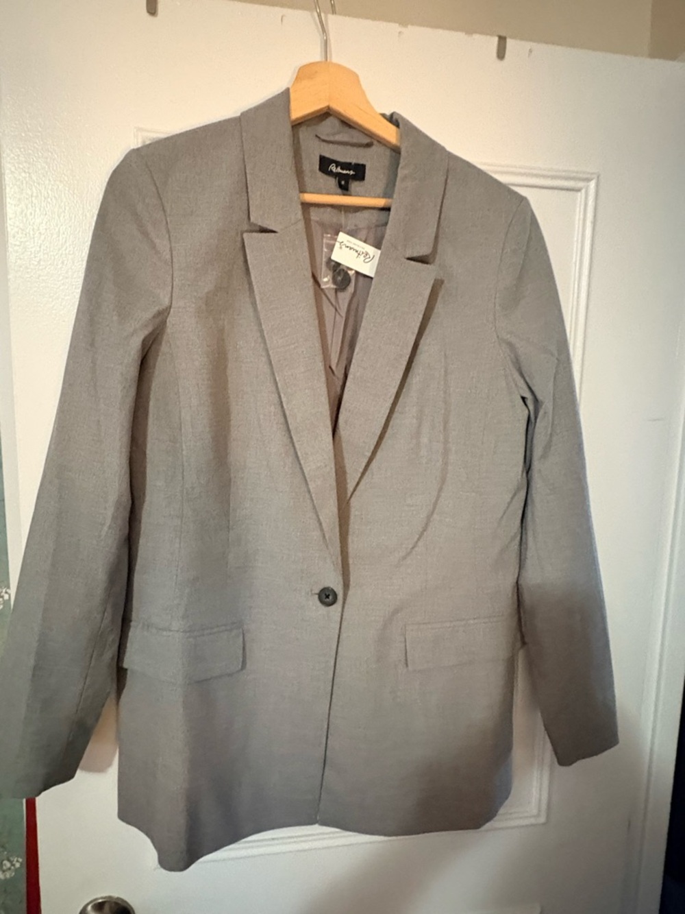 Reitmans Light Gray Single-Button Blazer - Picture 2 of 4